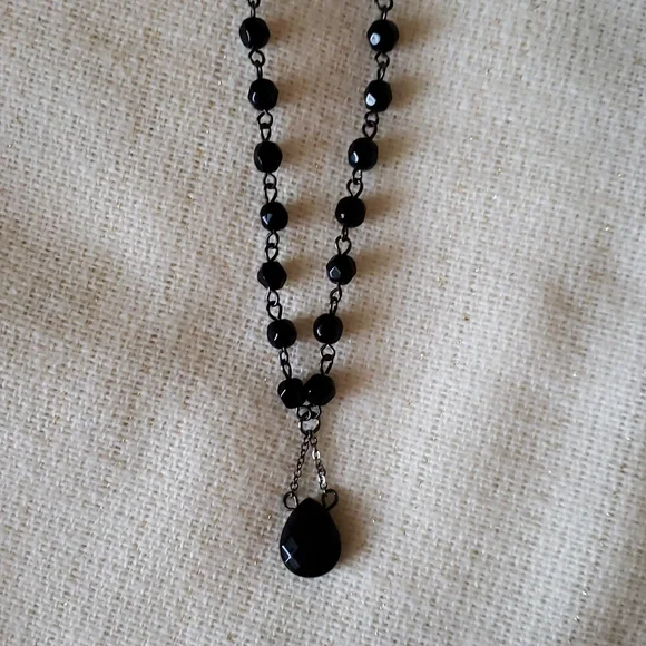 Black Stone Necklace - Picture 2 of 6
